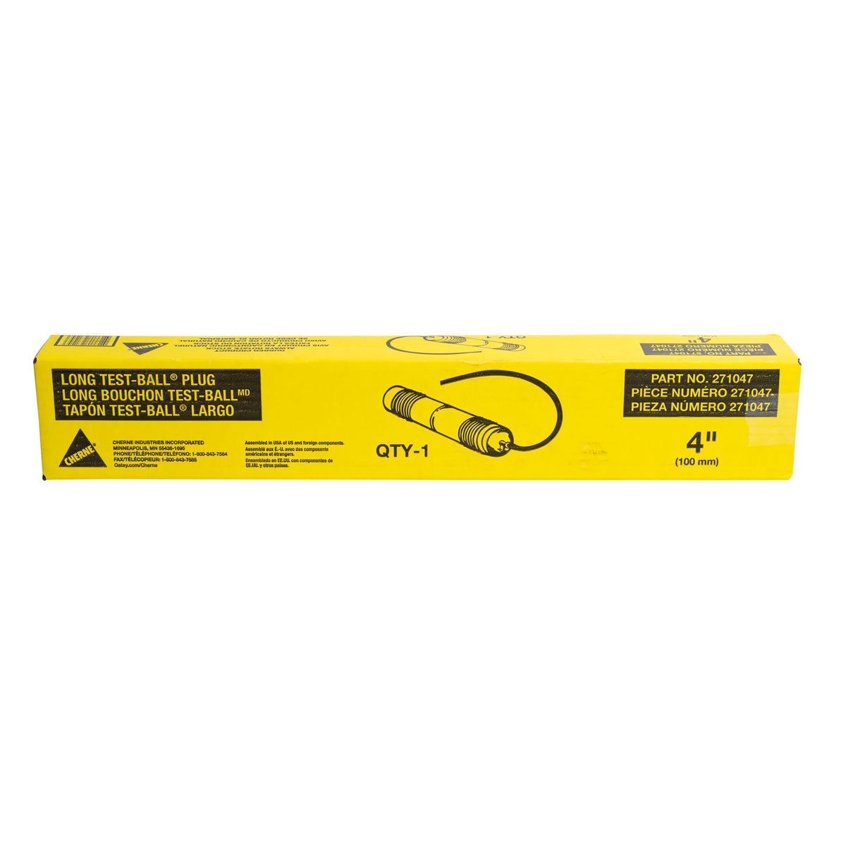 Cherne® 4-in. Long Test-Ball® Plug