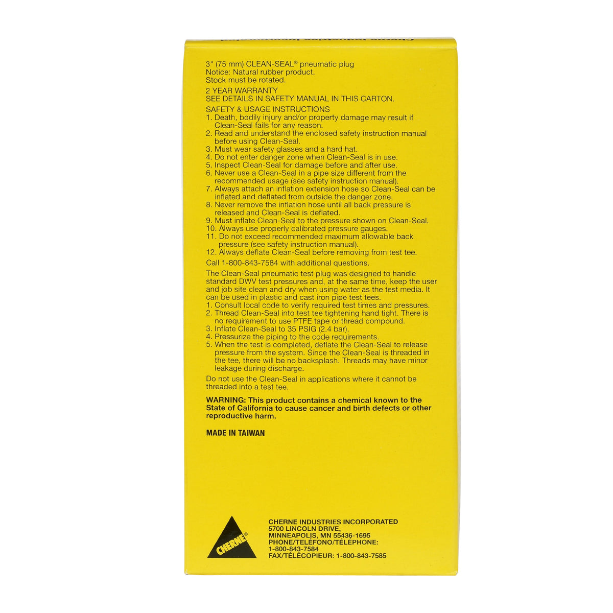Cherne® 3 in. Clean-Seal® Plug