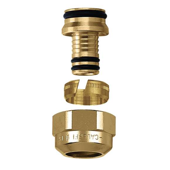 Caleffi 682545A 5/8" PEX-AL-PEX Loop Fitting for Manifolds, Brass, Threaded, 682 Series, 150 PSI
