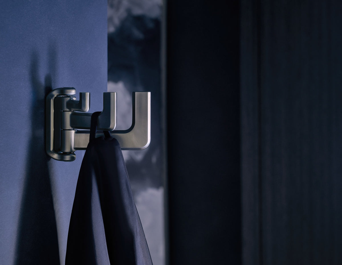 Brizo Levoir™ Double Robe Hook Luxe Steel