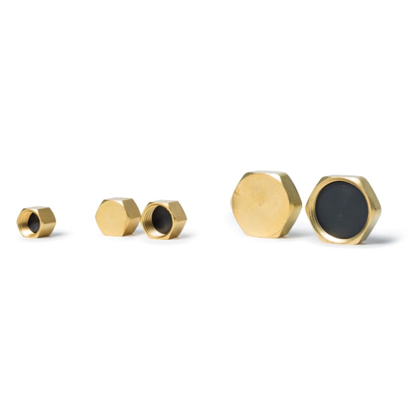 Brass 3/4" Hose Cap with Gasket