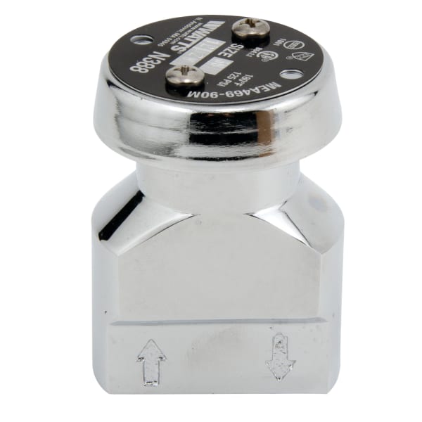 3/8" Lead Free Atmospheric Vacuum Breaker Backflow Preventer, Bottom"let And Outlet, Polished Chrome Finish