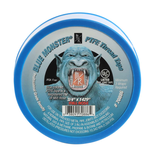 3/4"x1429" BLUE MONSTER PTFE THREAD TAPE