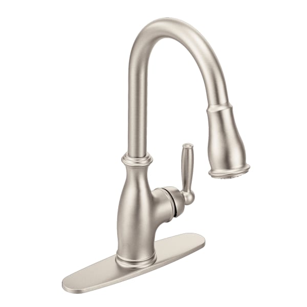 Moen Brantford Single-Handle Pull-Down Sprayer Kitchen Faucet with Reflex and Power Boost in Spot Resist Stainless