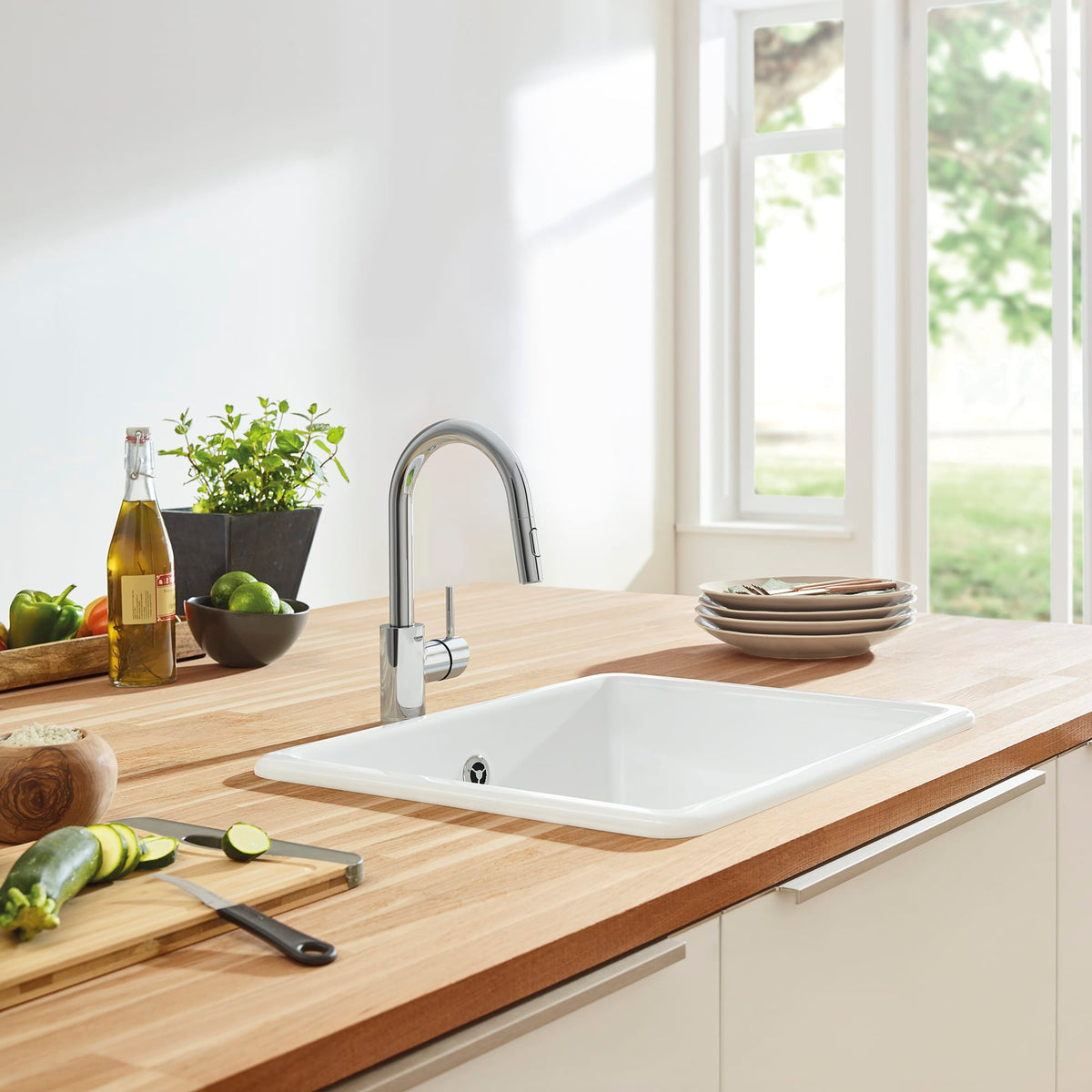 Grohe 31479001 Single-Handle Pull Down Bar Faucet 1.75 GPM in GROHE CHROME