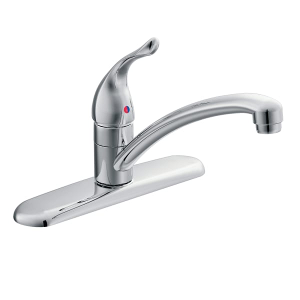 Moen Chateau Low-Arc Single-Handle Standard Kitchen Faucet in Chrome