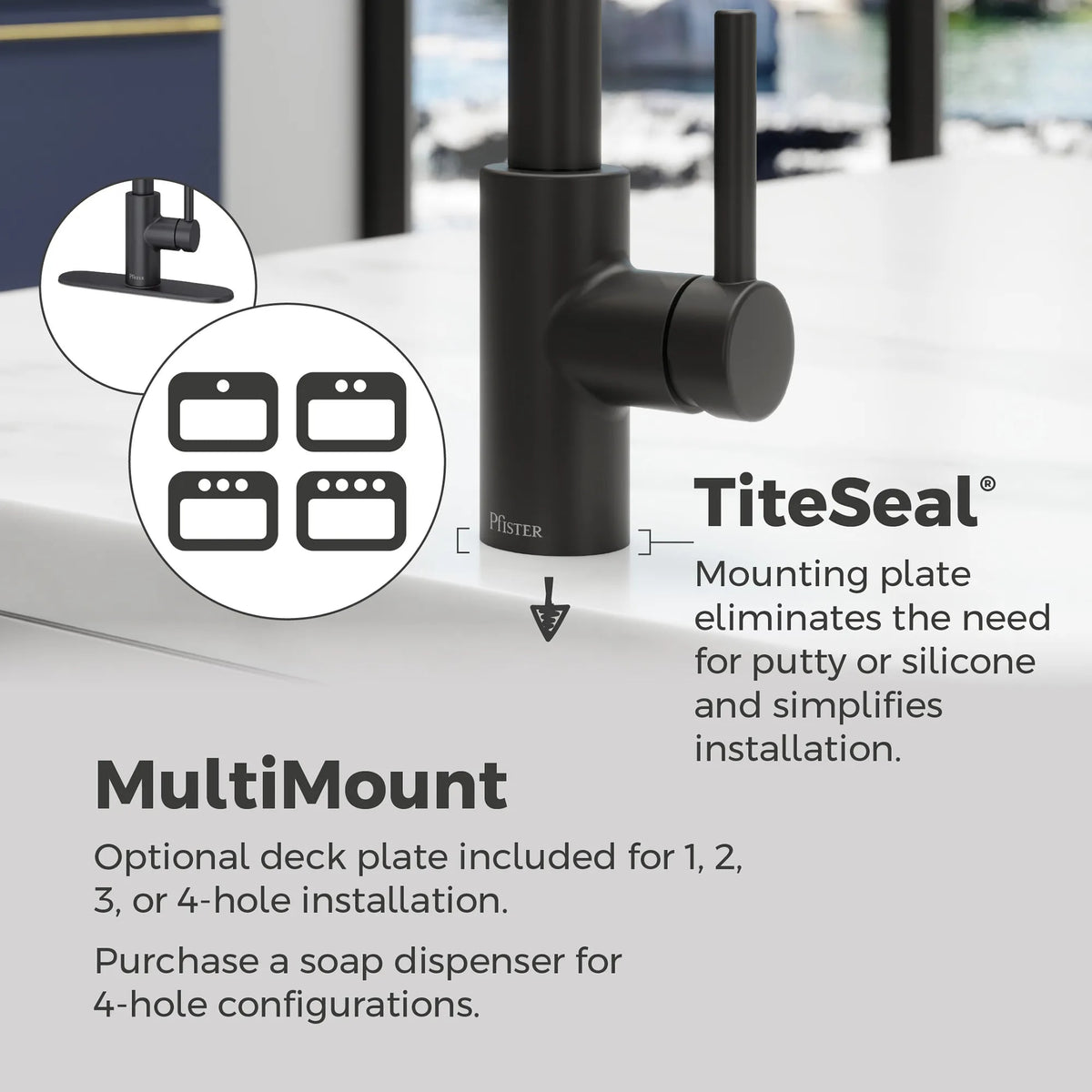 Pfister Faucets LG529SAB Stellen Single-Handle Pull-Down Kitchen Faucet in Matte Black