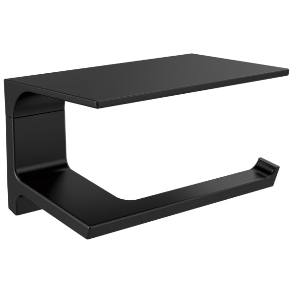 Delta Pivotal® Tissue Holder with Shelf Matte Black