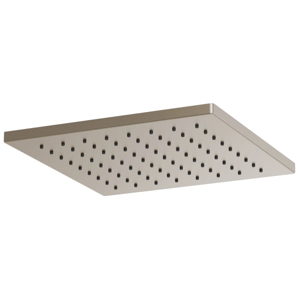 Brizo Essential™ 12" Linear Square Single Function Raincan Shower Head Brushed Nickel