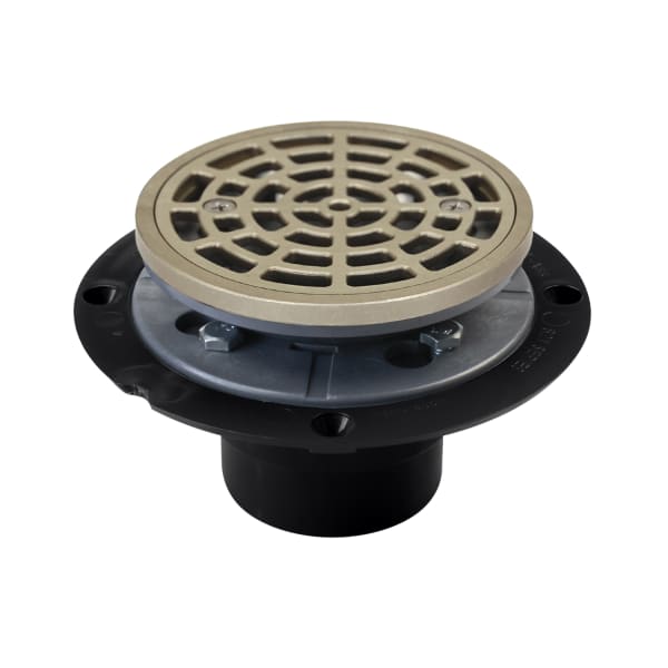 ABS 2" Shower Drain Nickel Bronze Round Grate 4-7/16"