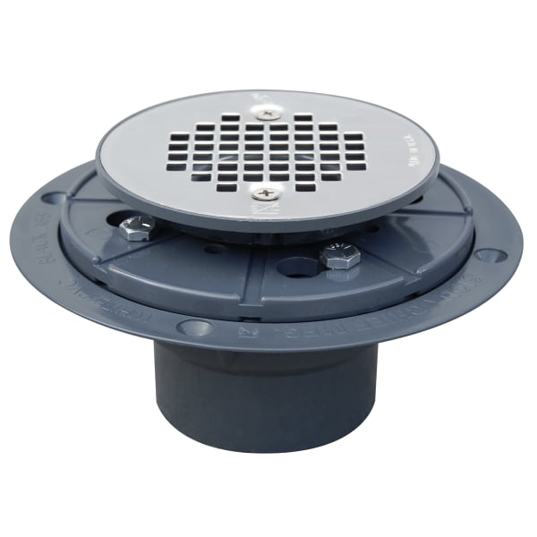 Shower Drain Chrome Round PVC