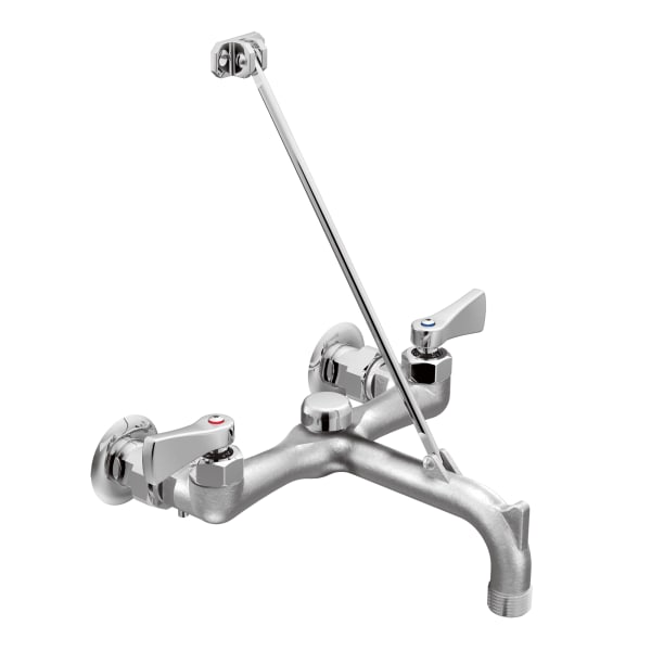 Moen M-DURA Commercial 2-Handle Wall Mount Service Faucet in Rough Chrome