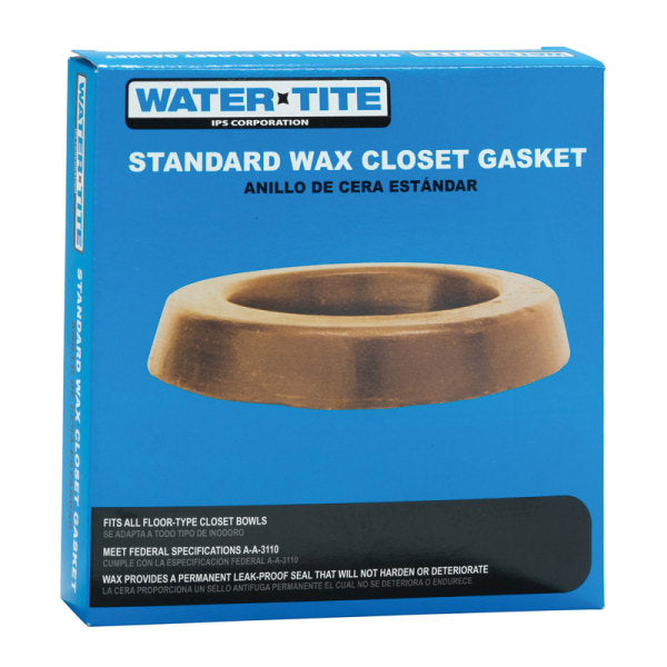 Water-Tite 82550 Standard Wax Closet Gasket, 100% Pure Petroleum, Brown