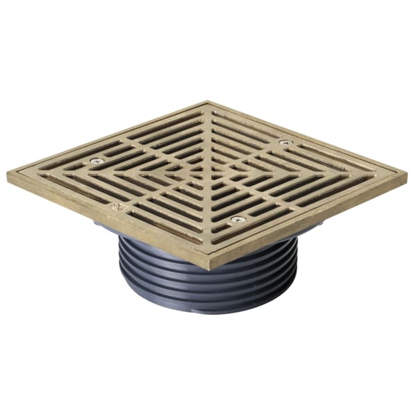 4" FinishLine Top Only with Square Grate 5-7/8" Nickel Bronze Finish