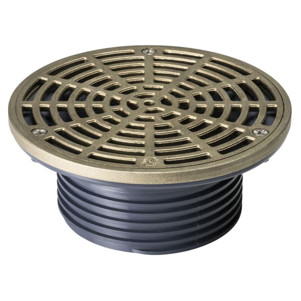 4" FinishLine Top Only with Round Grate 5-1/2" Nickel Bronze Finish