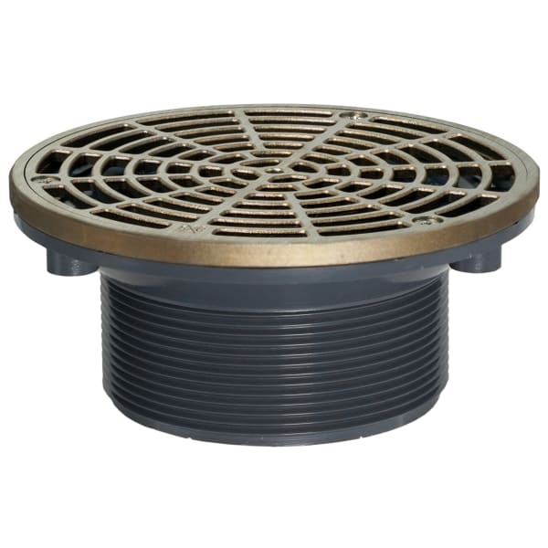 4" Top Only with Round Grate 5-1/2" Nickel Bronze Finish