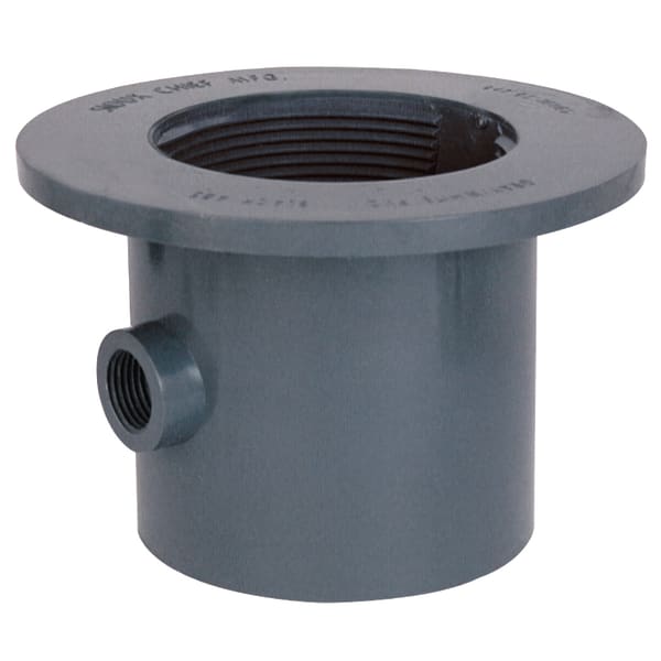 Adapter PVC 2" Flanged with 1/2" port