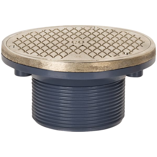 Adjustable Floor Cleanout 3" MIP ABS 5" Nickel Bronze Round Cover