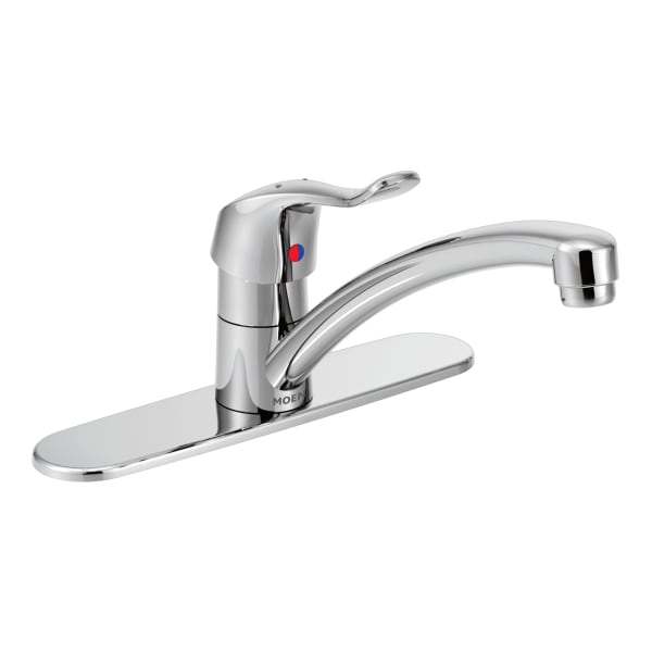 Moen M-DURA Commercial Single-Handle Kitchen Faucet 9 in. 1.5 GPM with Lever Handle in Chrome