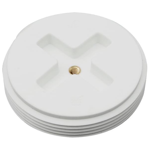 3-1/2" PVC  C/O Plug with Threaded Brass Insert