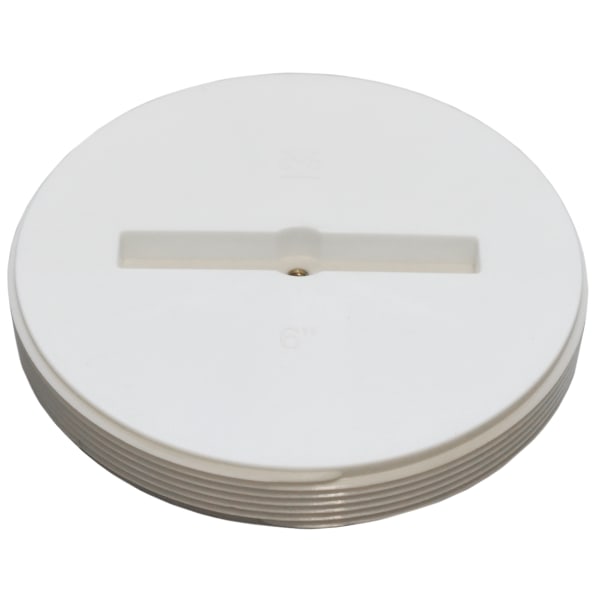 6" C/S Plug Slotted with Brs Insert PVC