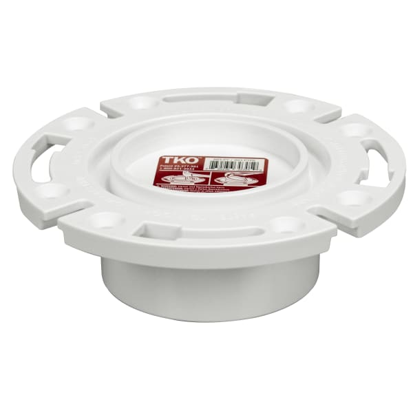 3" H PVC One-Piece Knockout closet flange flush fit