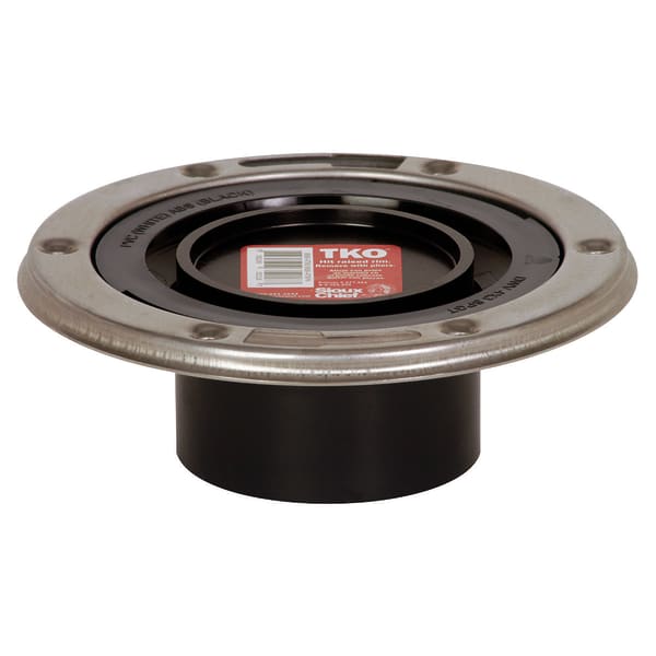3" Spigot ABS TKO Flush to Floor with Stainle Stainless Steel Steel Swivel Ring