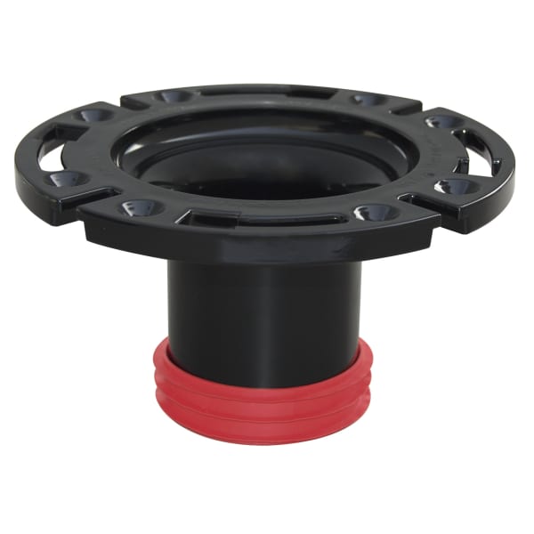 3" Inside Fit ABS Push-Tite Closet Flange with Plastic Ring & 4" Tailpiece
