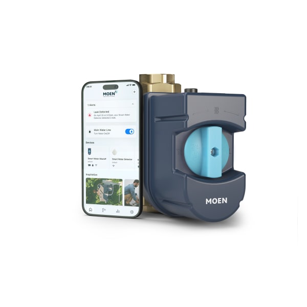 Flo by Moen 1.25 in. Water Leak Detector with Automatic Water Shut Off Valve