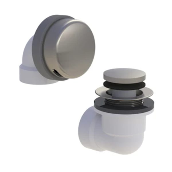 1-1/2" ABS Foot Actuated Bath Waste and Overflow Test Half Kit Brushed Nickel