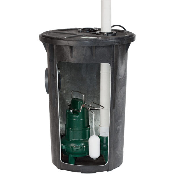 912 SIMPLEX SEWAGE PACKAGE SYSTEM WITH AN M266 18" x 30" Basin 2" Discharge  - 2" NPT, Top,