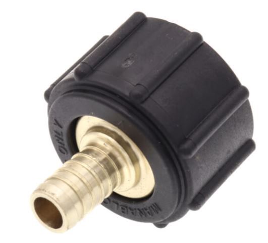 Viega 1/2" x 1/2", Polybutylene (PB) x ManaBloc, Lead-Free, Brass, Straight, Female Adapter