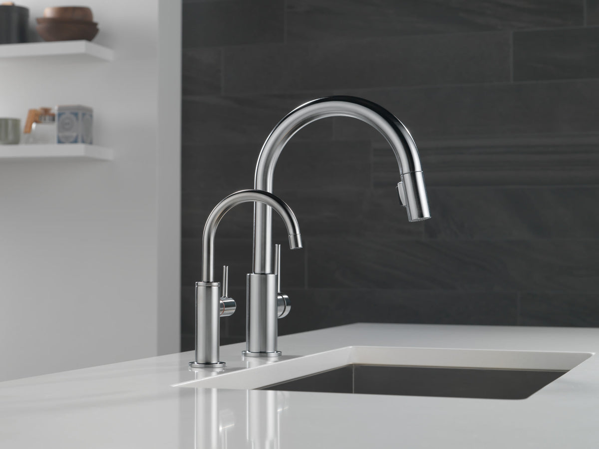 Delta Contemporary Round Instant Hot Water Dispenser Arctic Stainless
