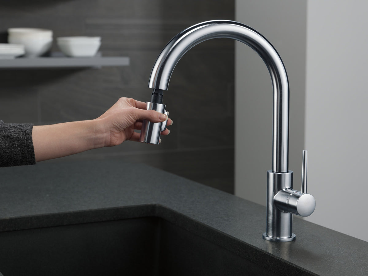 Delta 9159-AR-DST Trinsic® Single Handle Pull-Down Kitchen Faucet Arctic Stainless