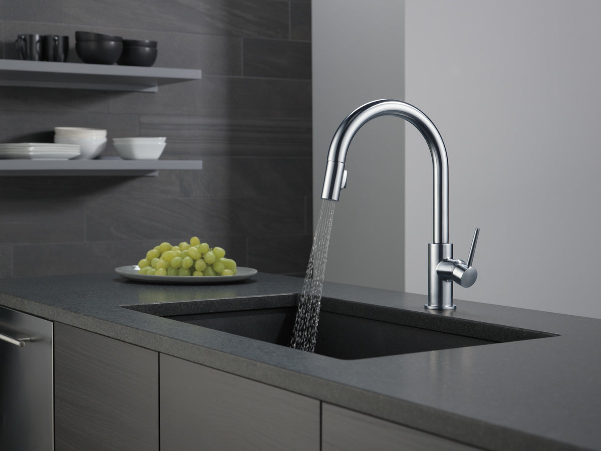 Delta 9159-AR-DST Trinsic® Single Handle Pull-Down Kitchen Faucet Arctic Stainless