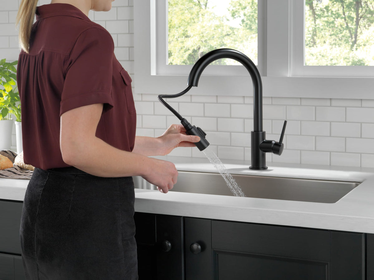 Delta Trinsic® Single Handle Pull-Down Kitchen Faucet Matte Black