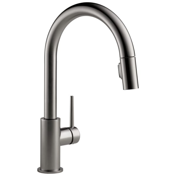Delta Trinsic® Single Handle Pull-Down Kitchen Limited Swivel Black Stainless