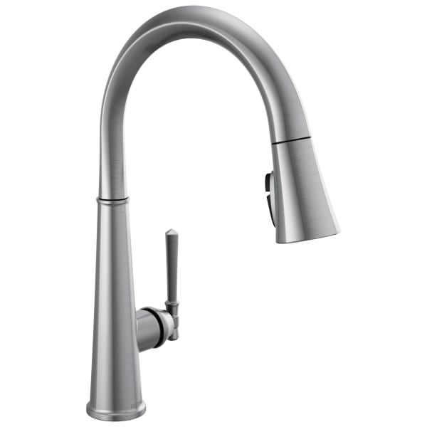 Delta Emmeline® Single Handle Pull-Down Kitchen Faucet Lumicoat® Arctic Stainless