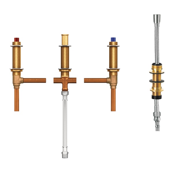 Moen M-Pact 2-Handle 4-Hole Roman Tub Adjustable Rough-In Valve with Shower Diverter - 1/2 in. CC Connection