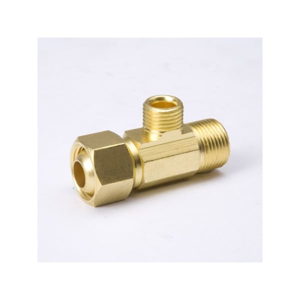 3/8" x 3/8" Extender Tee - Comp, Rough Brass