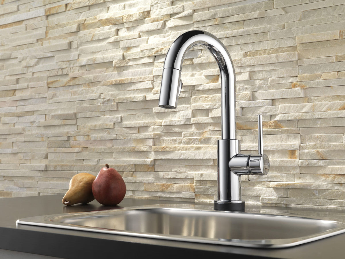 Delta Trinsic® Single Handle Pull-Down Bar / Prep Faucet with Touch2O® Chrome