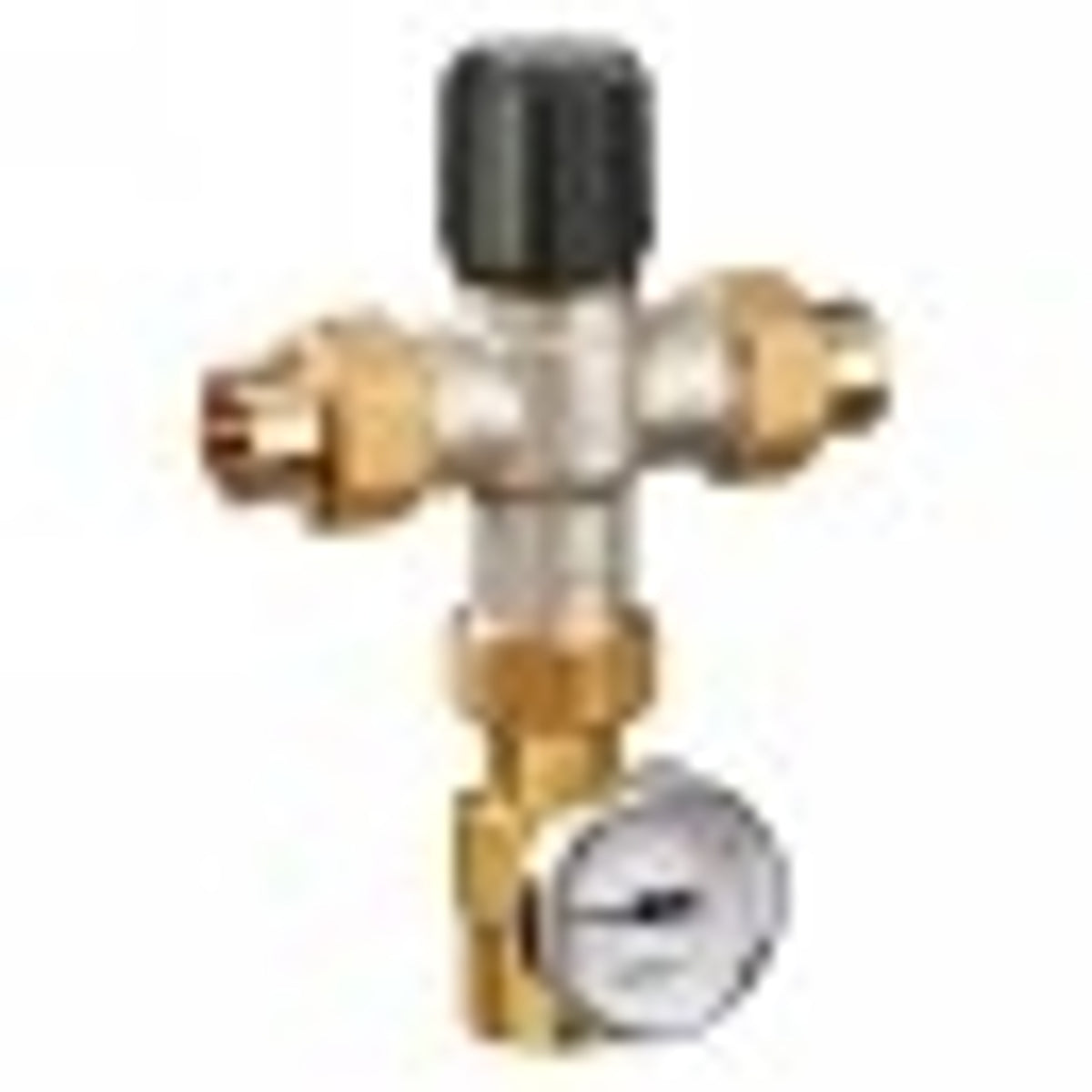 Resideo AM101-USTG-1LF/U Low Lead Thermostatic Mixing Valve, 3/4 in Union, Temperature Gauge, 70–145°F