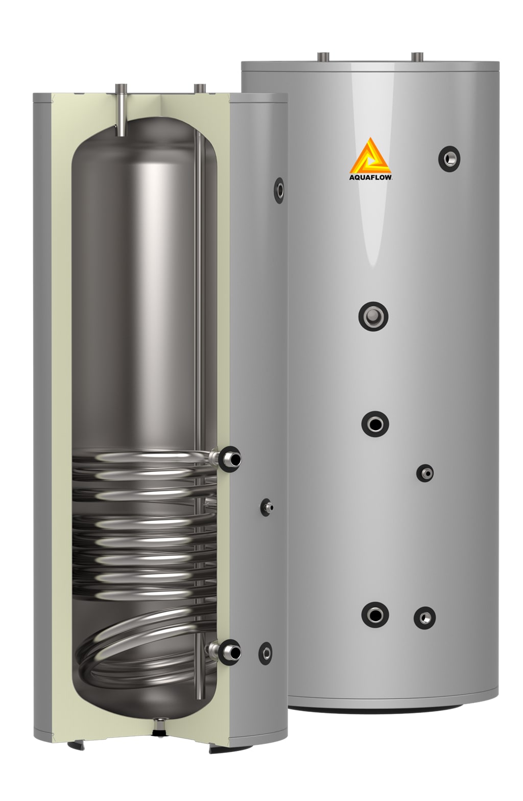 AquaFlow AF-119 119 Gallon AquaFlow Max Indirect Fired Water Heater, Stainless Steel