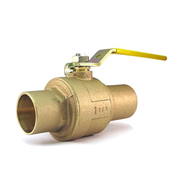 1-1/4" - SWT x SWT - Bronze, Full Port - Ball Valve - 150 SWG - 600 WOG, RPTFE Seat, Chrome Plated Ball -