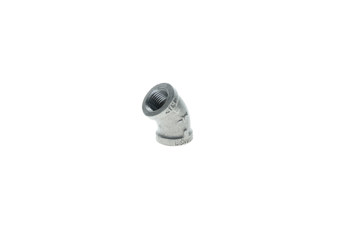 Mueller Streamline 1/2" - Galvanized Elbow - 45°