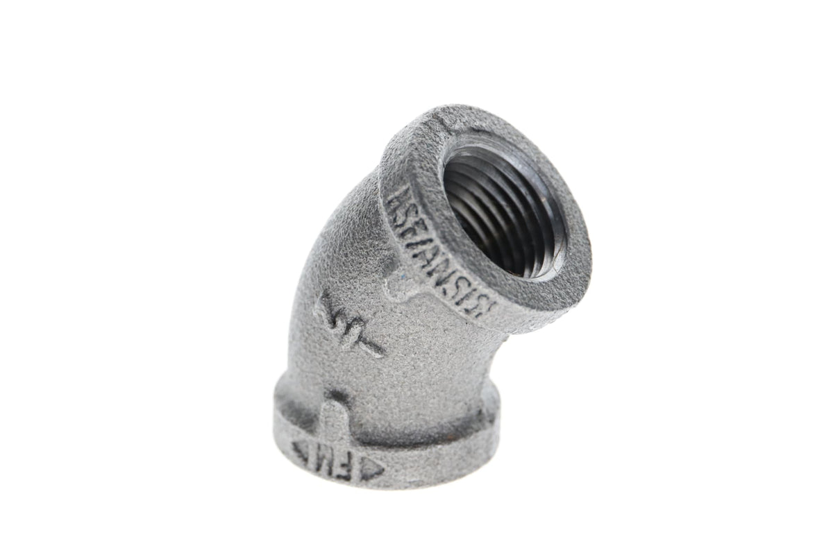 Mueller Streamline 1/4" Black Iron Elbow - 45°