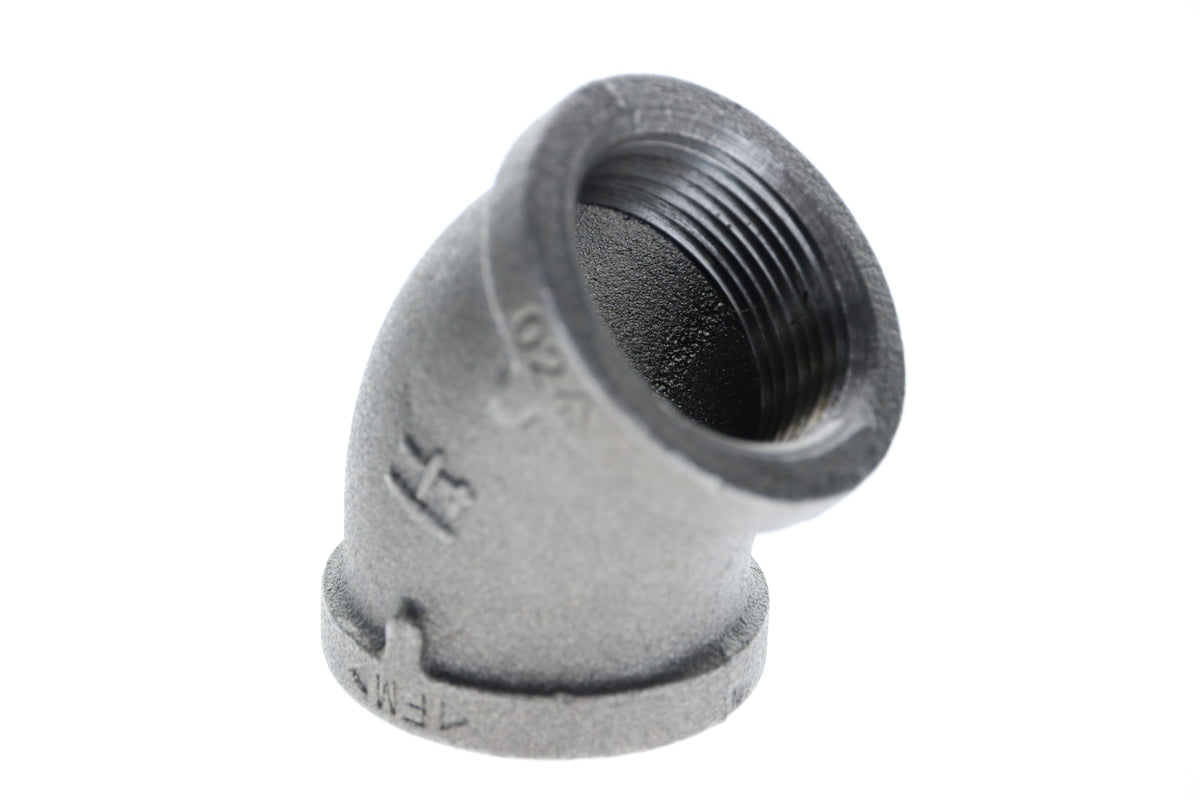 Mueller Streamline 1-1/4" Black Iron Elbow - 45°