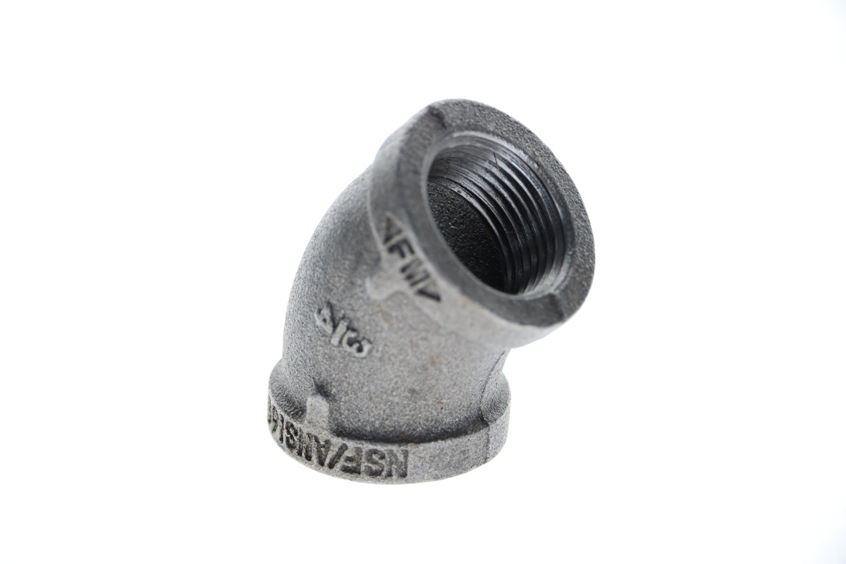 Mueller Streamline 3/4" Black Iron Elbow - 45°
