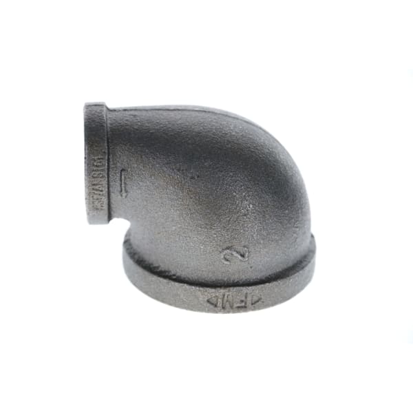 2" x 1" Black Iron Elbow - 90°