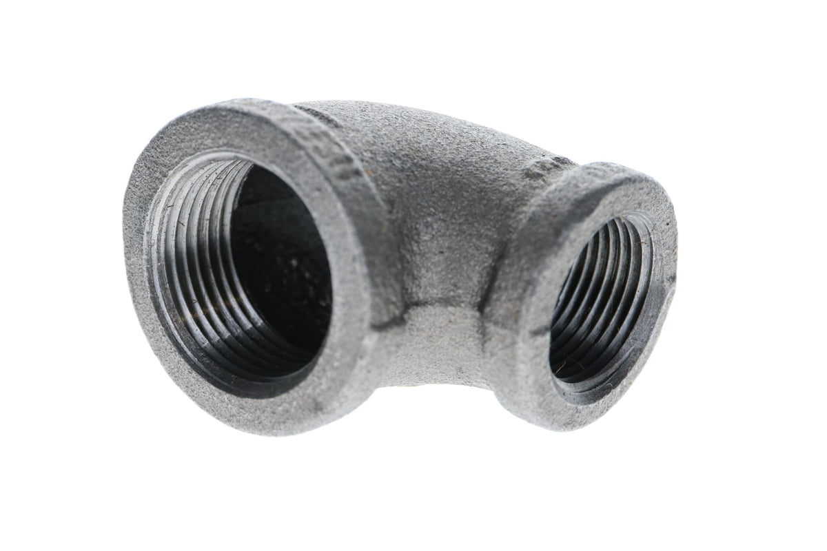 Mueller Streamline 1-1/2" x 3/4" Black Iron Elbow - 90°